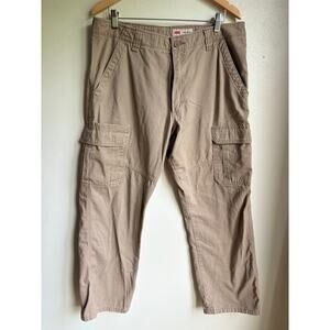 Wrangler Mens Cargo Pants Five Star Premium Relaxed Fit‎ Flex Khaki Size 36X30